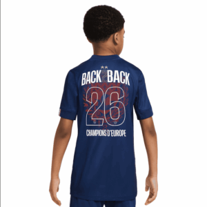 Maillot Domicile Stadium PSG Nike 25/26 - Enfant - Flocage Champions of Europe - 26